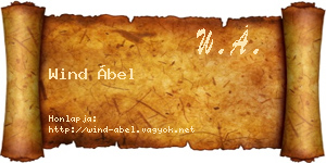 Wind Ábel névjegykártya
