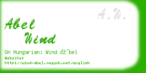 abel wind business card